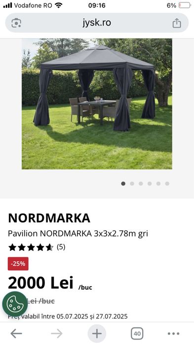 Cort pavilion gradina