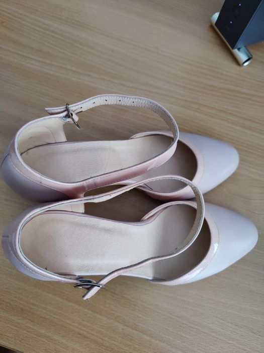 NOI, Pantofi piele damă eleganți, roz pudrat, noi, mărimea 36