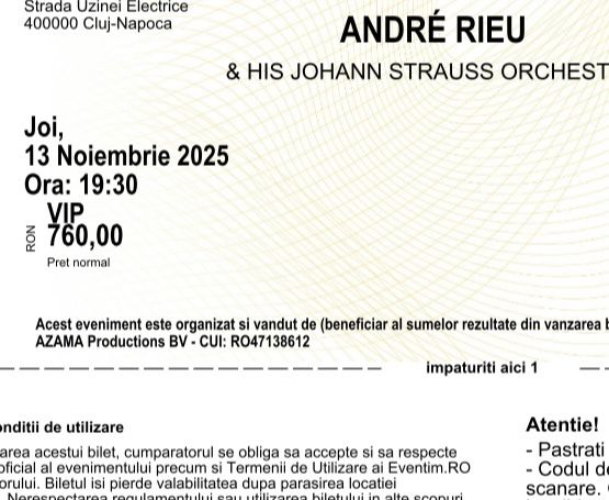 Bilete Andre Rieu Cluj