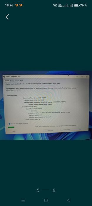 Laptop Gaming /Acer Aspire / AMD Ryzen 5 / RAM 12 GB / ssd 120 GB  /