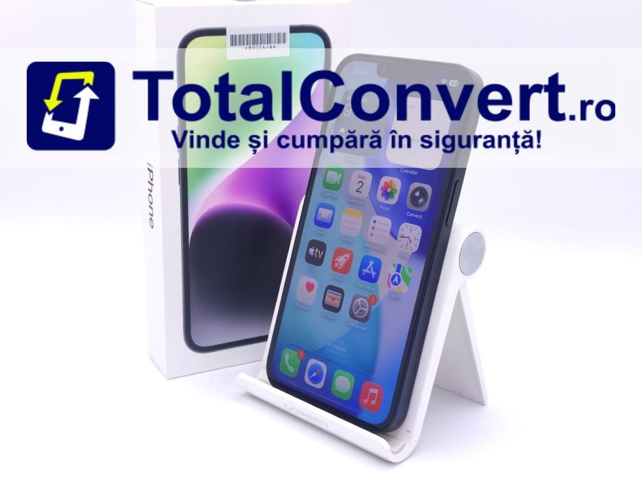 Apple iPhone 14 128GB Black 6GB Single SIM, Garantie 24 luni | #D89054