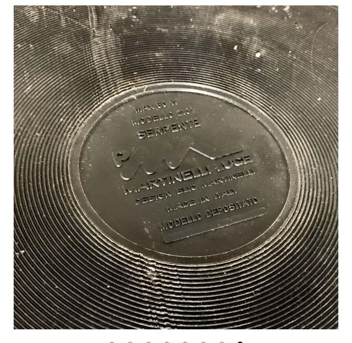 Лампа подова серпенте дизайн Elio Martinelli,Италия