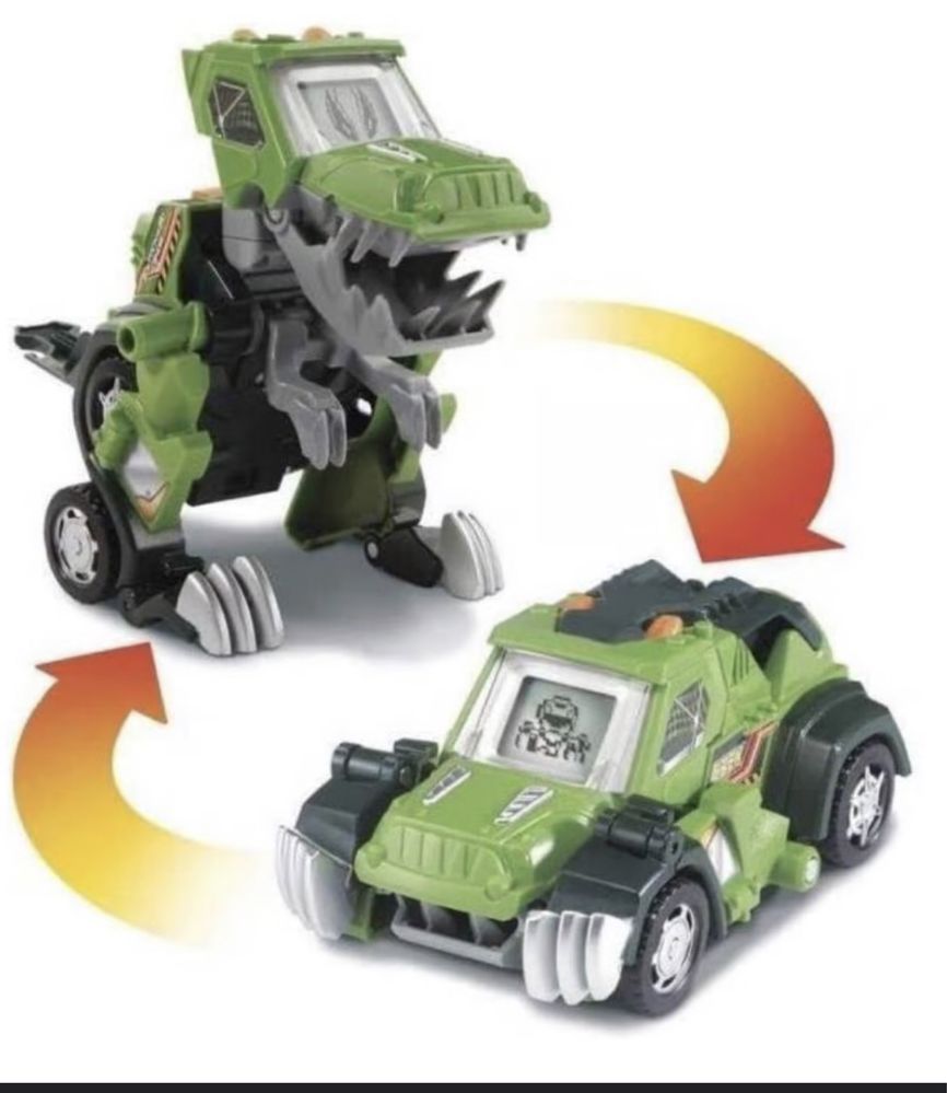 Jucarie Vtech Transformers - masina si dinozaur cu sunete si lumini