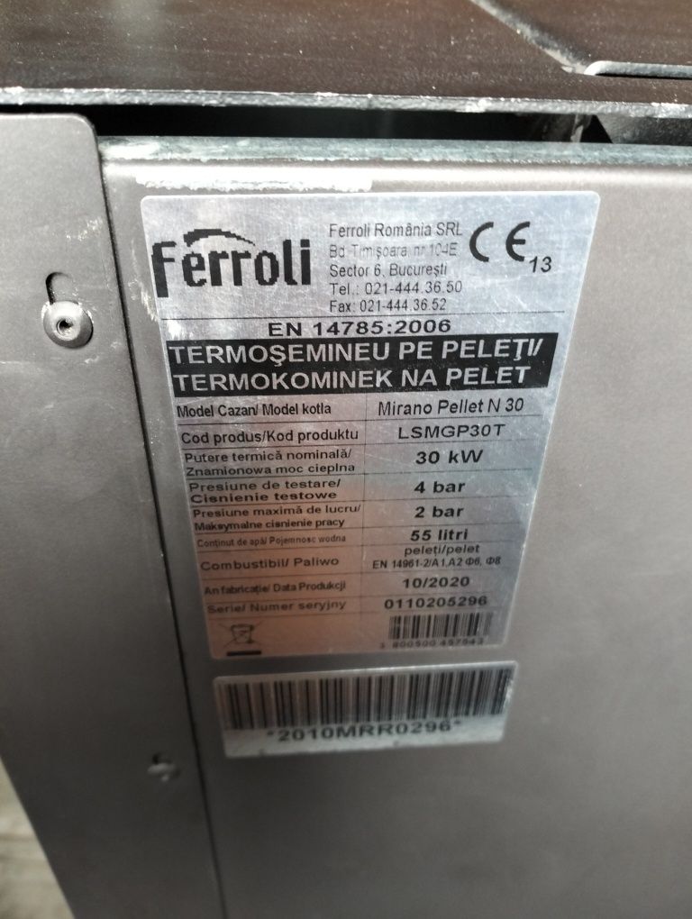 Termoșemineu pe peleți + boiler