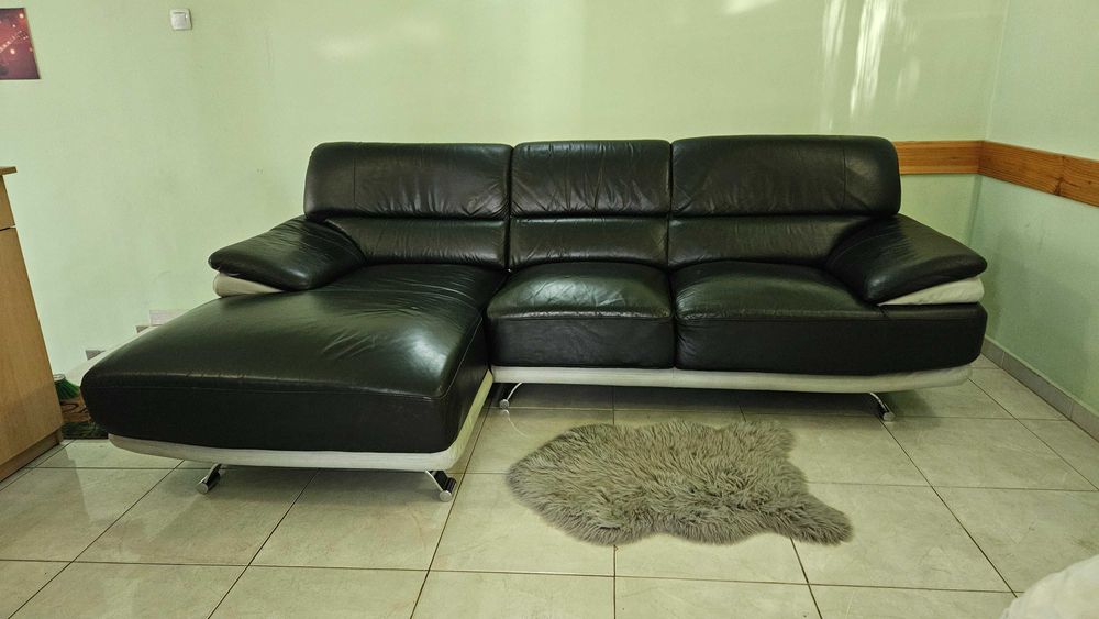 ъглов диван *естествена кожа*, доставка*