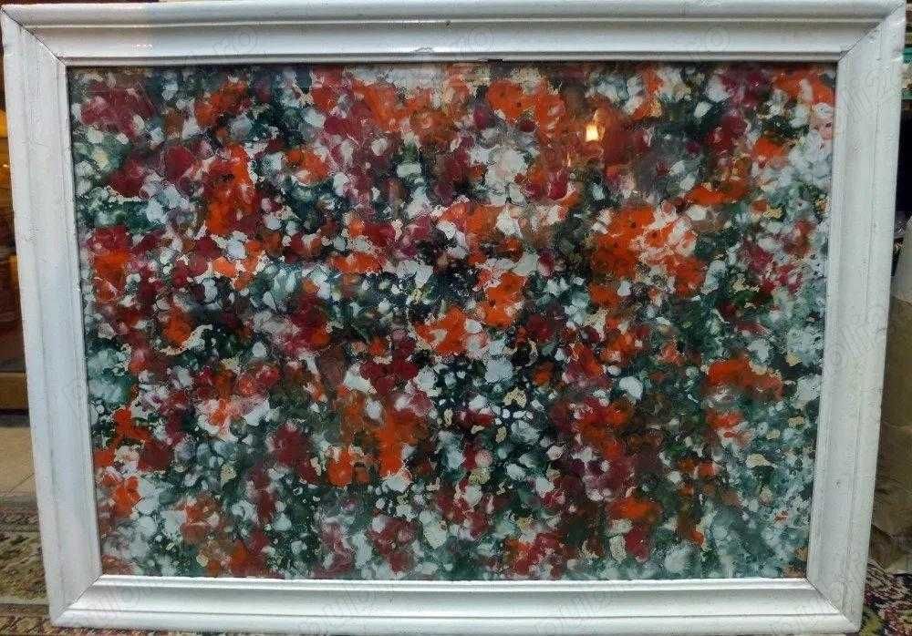 Pictor Nicolae Drăgușin (1936-1999) Tablou Flori - Câmp cu maci