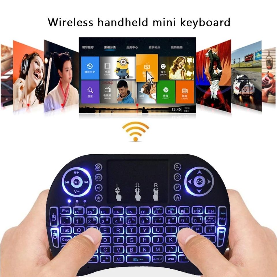 Tastatura Android Tastatura TV PC Mini Tastatura Wireless Iluminata