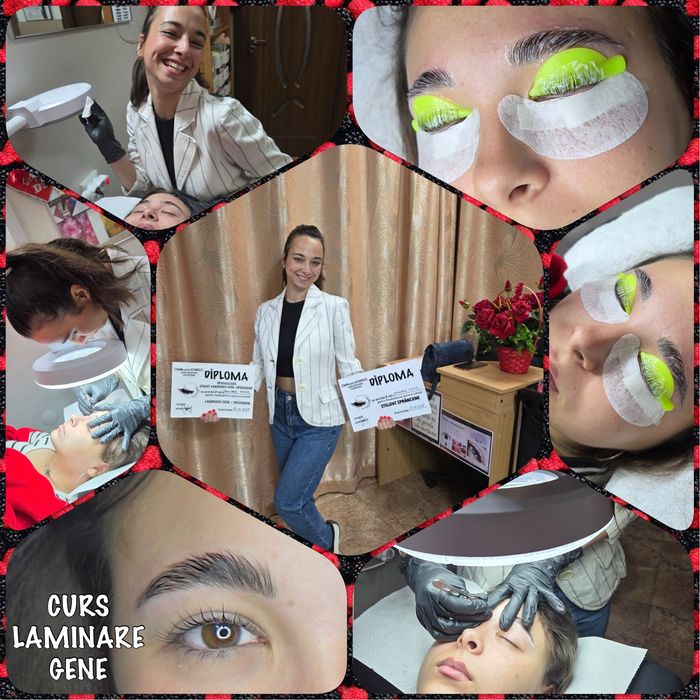 Gene fir cu fir, laminare gene, curs gene, extensii keratina, tape