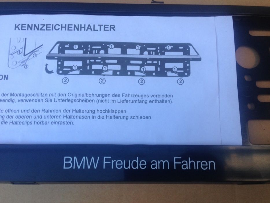 Рамки за регистрационен номер БМВ стойки М BMW Е60 Ф10 Ф15 Х М5 М3 ББС