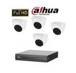 FULL HD Комплект DAHUA - 4 камери + 4 канален хибриден DVR