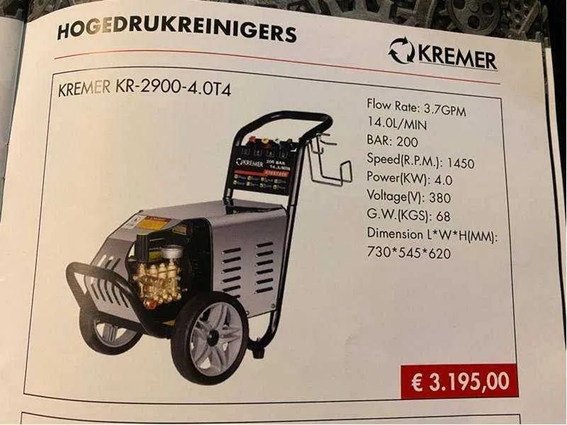 Kremer aparat de spălat cu presiune electric KR-2900 380V