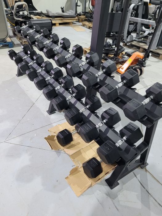 Дъмбели хекс  шестограмни Дъмбели комплект 5-30kg set dumbells