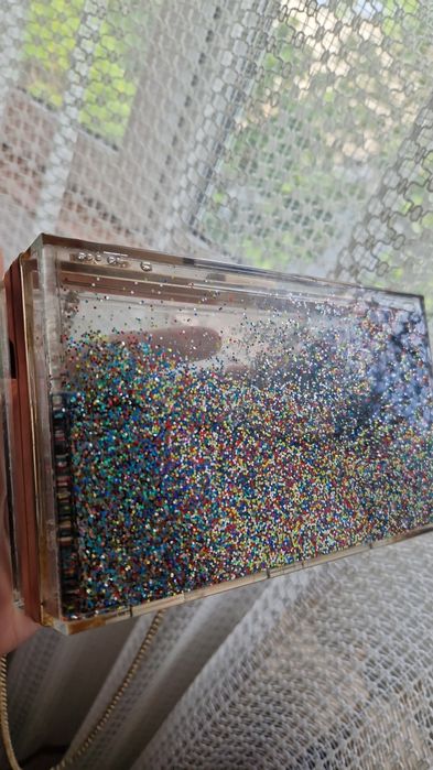 Clutch cu sclipici curgator, Meli Melo Paris
