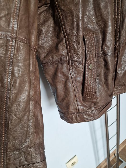 Страхотно мъжко кожено яке естествена кожа ANGELO LITRICO размер 3XL