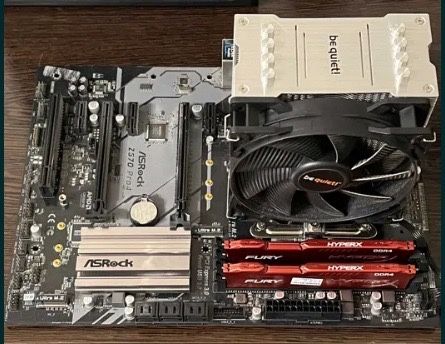 Процессор Intel i7 8700 + ASRock z370 Pro 4 + память Kingston HyperX