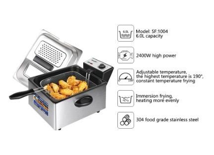 Доставка бесплатная ! Фритюрница электрическая Deep Fryer Sonifer SF-1