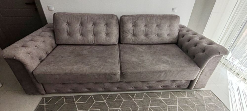 Canapea extensibila gri stare excelenta