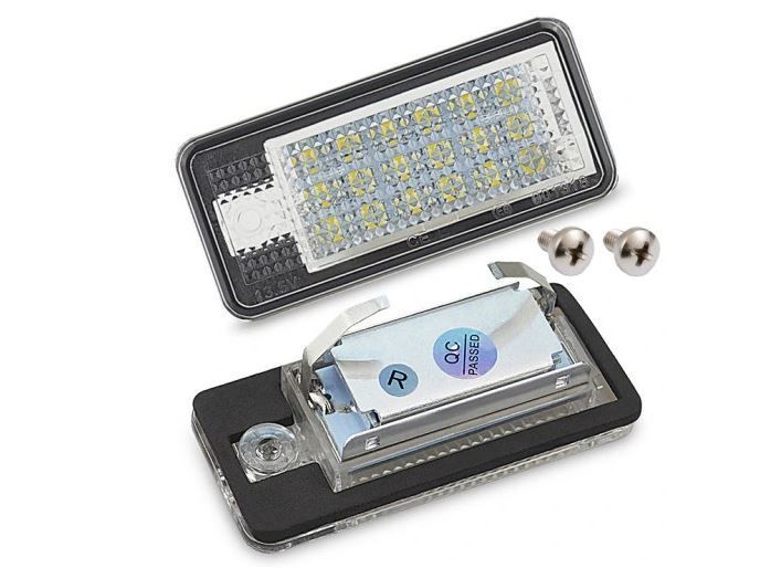 Set lampa numar Audi A3 8P, 2003-2012; A4 B6, 2000-2004, A4 B7, 2004-2008 cabrio; A5/S5 B8, 2011-05.2012 Cabrio; A6 C6, 2004-2011; A8 D3/D4, 2003-2013; Q7 4L, 2005-2015, Stanga+Dreapta, LED; tuning;