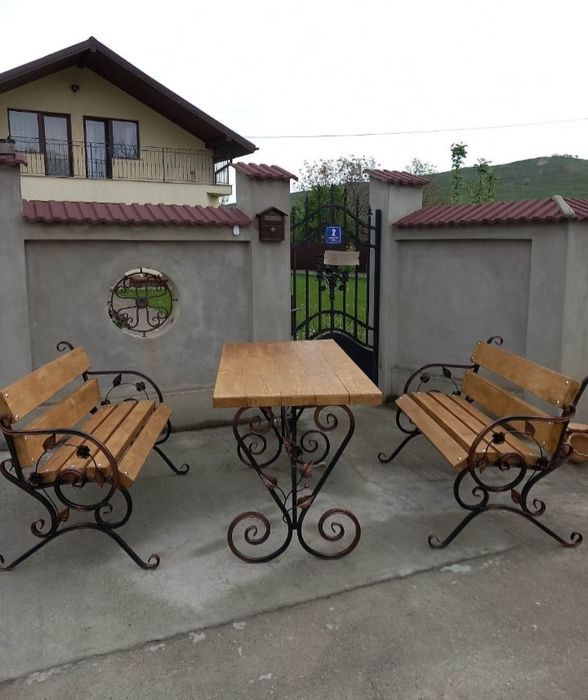 Mobilier de gradina  fier forjat banci masa nou