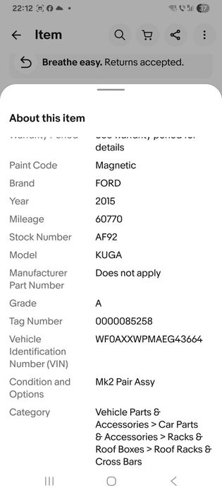 Cutie de viteze Automata FORD Kuga 2.0 TDCi , Powershift FV4R-7000-AC