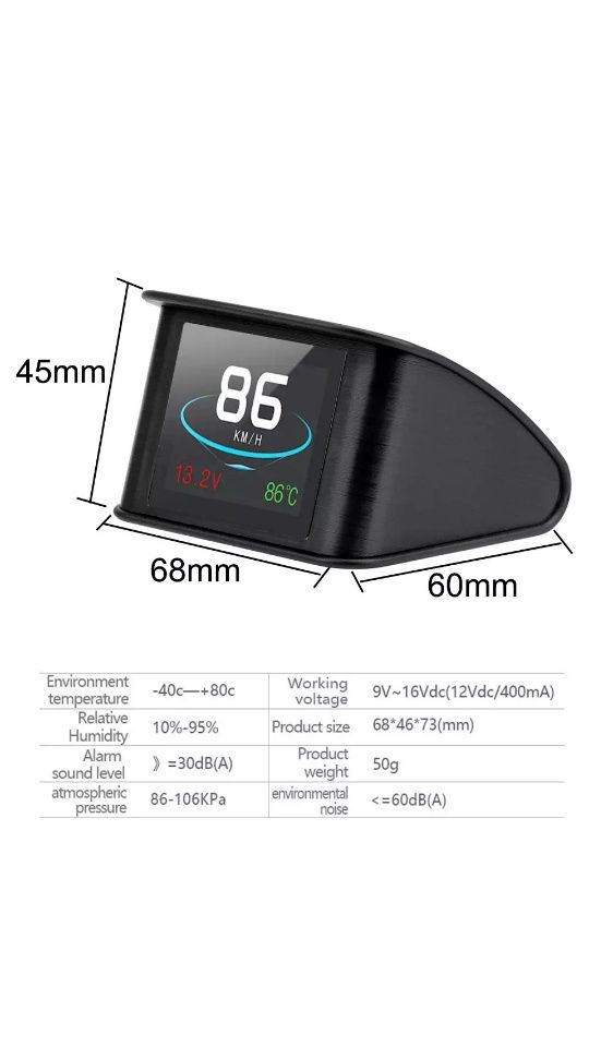 Бортовой компьютер P10/OBD2/HUD/сканер/Cobalt/Spark/Captiva