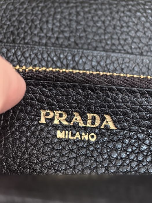 Prada Continental Long Wallet Vitello Daino Leather