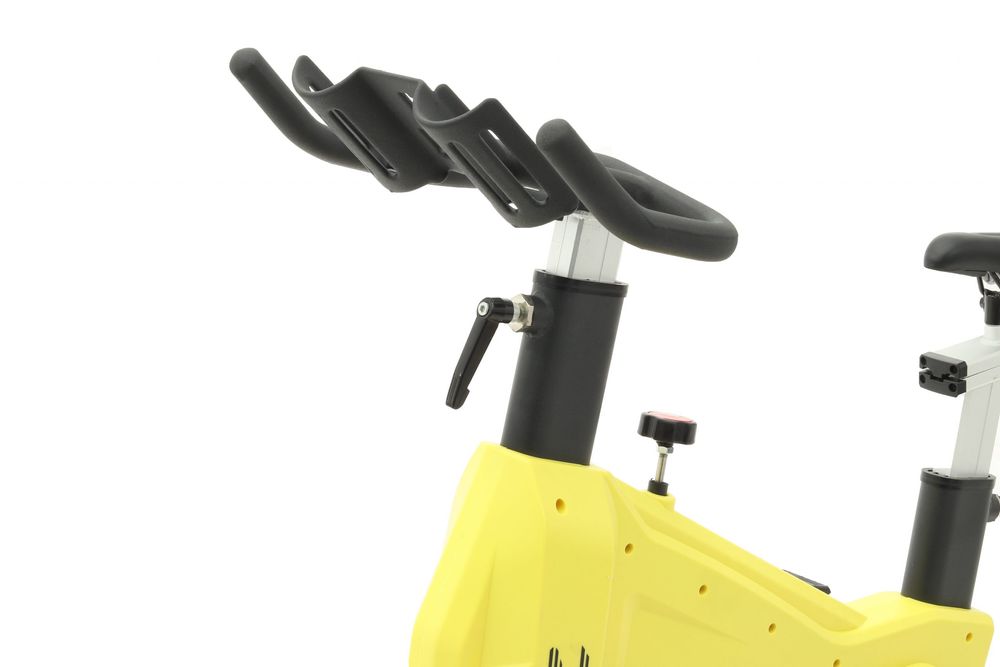 Bicicleta spinning, Zoco Body Fit® DGDC003, Volanta 13 kg, Galben