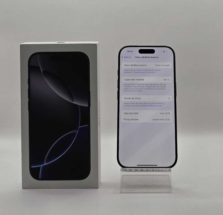 Iphone 16 Pro / NOU / 256 GB / 5 cicluri  *Krom Amanet Margeanului*