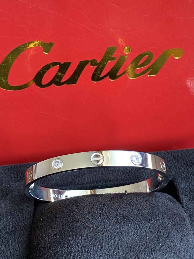 Brățară Cartier LOVE 19 cm White Gold 18K Diamond