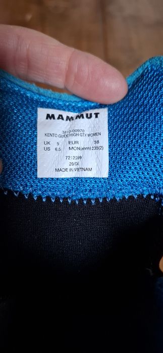 Vând bocanci de dama, Mammut Kento Advanced High GTX, albastru, mări