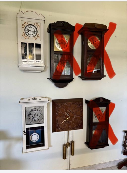 Ceasuri vechi cu pendule de perete mecanice nemtesti