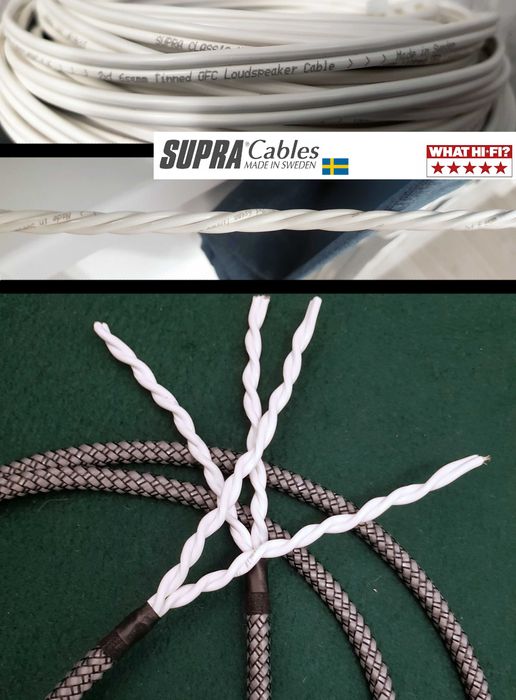 Cabluri audio 2x1,7m, 2x3.2mm, SUPRA Cable Sweden