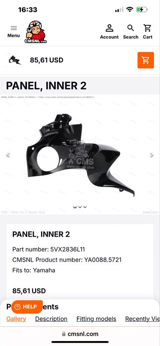 Carenă față Yamaha Fz-6 Fazer originală