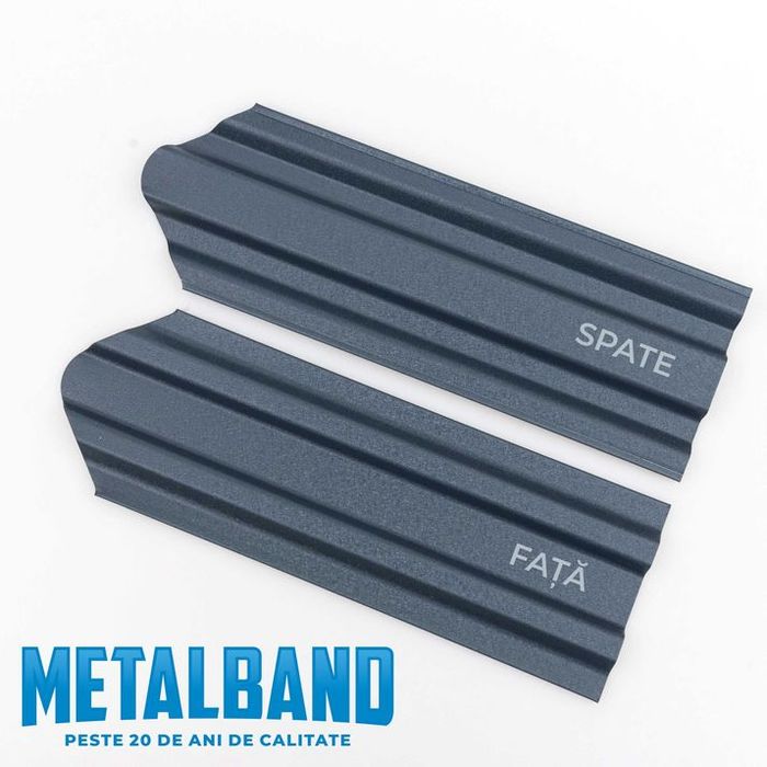 Sipca metalica vopsita mat maro ciocolatiu, caramiziu si gri de 0,45mm