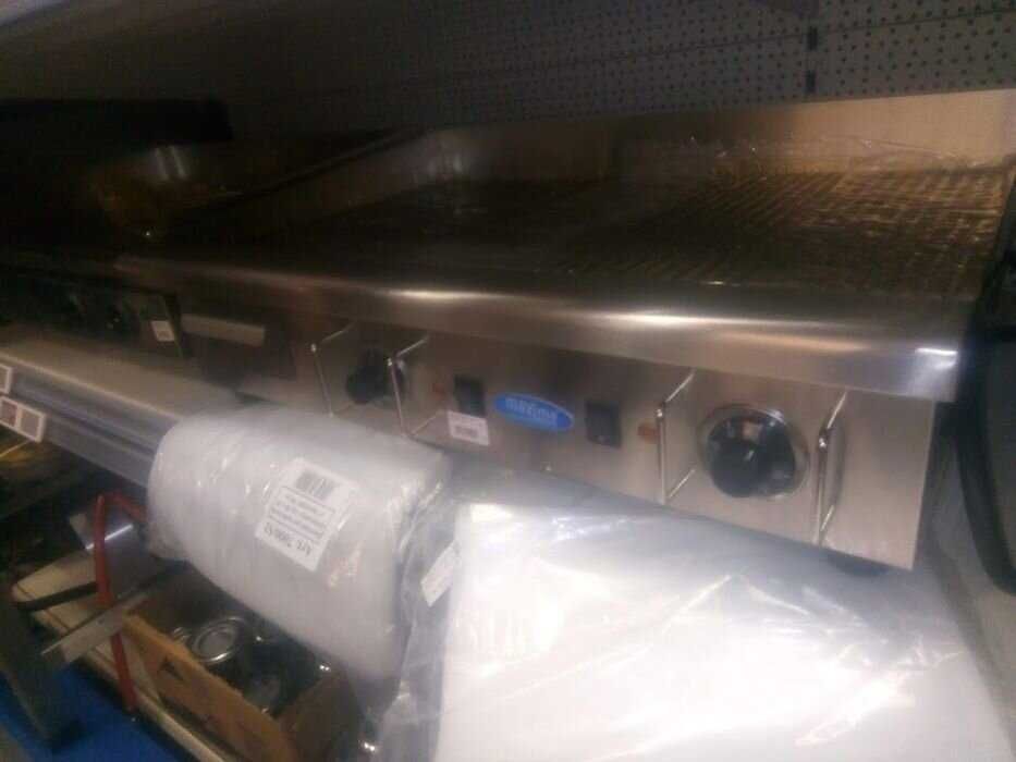 Grill electric inox,plita gratar 80x50cm neted-striat nou-sigilat