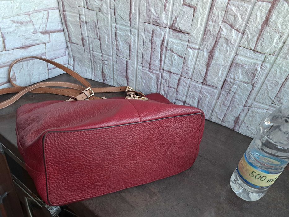 дамска чанта,Michael Kors,кожена торба-червена естествена кожа