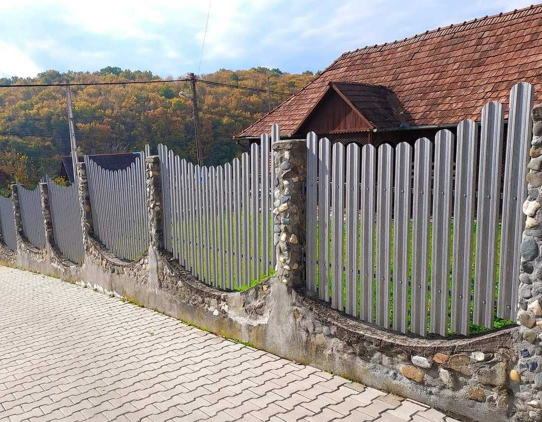 Garduri din panou stil jaluzele, sipca metalica, plasa, BCA, tabla