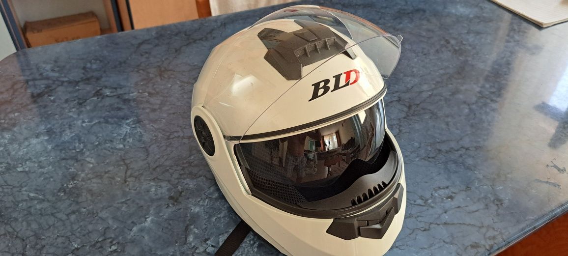 Cască modulară pentru motocicletă,lentilă dublă cu flip, mărimea S.