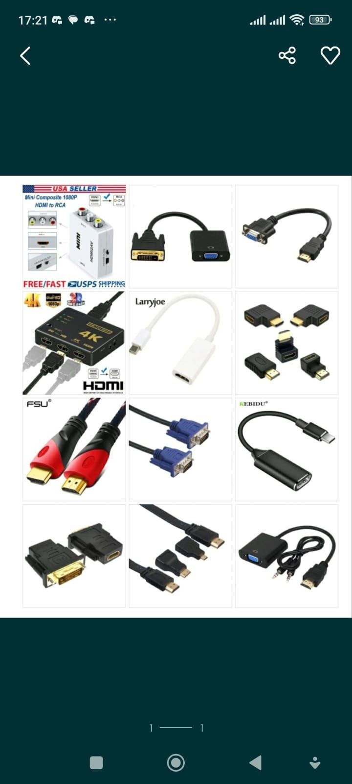 Переходники,кабели Hdmi Vga DP DVI lan AV UTP