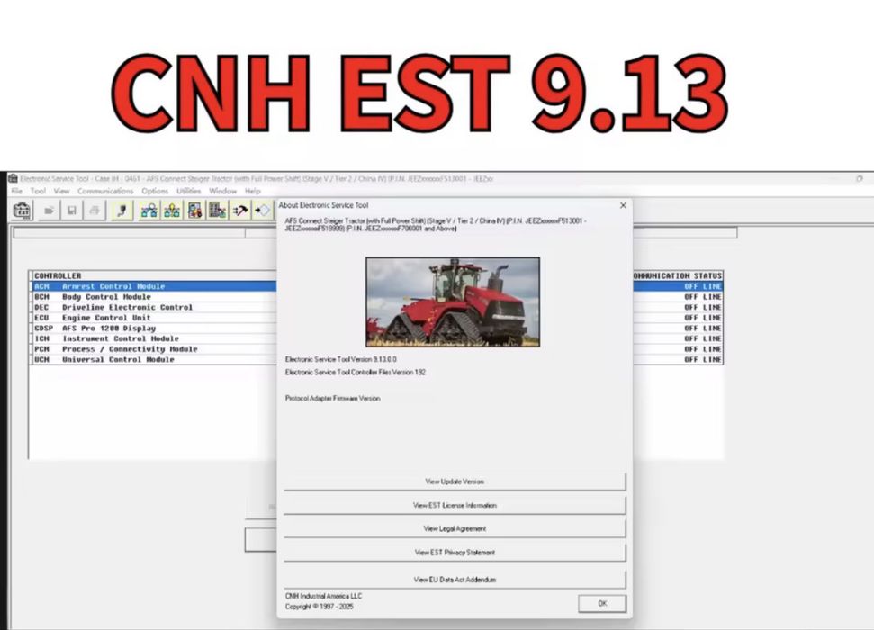 Tester/Diagnoza New Holland, Kobelco, CASE, Steyr, Flexicoil+Laptop