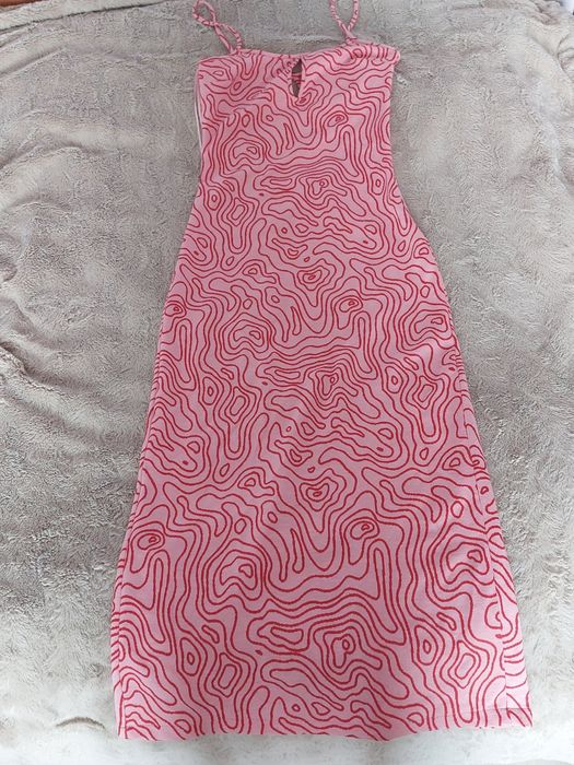 Дълга розова рокля Zara (нова)