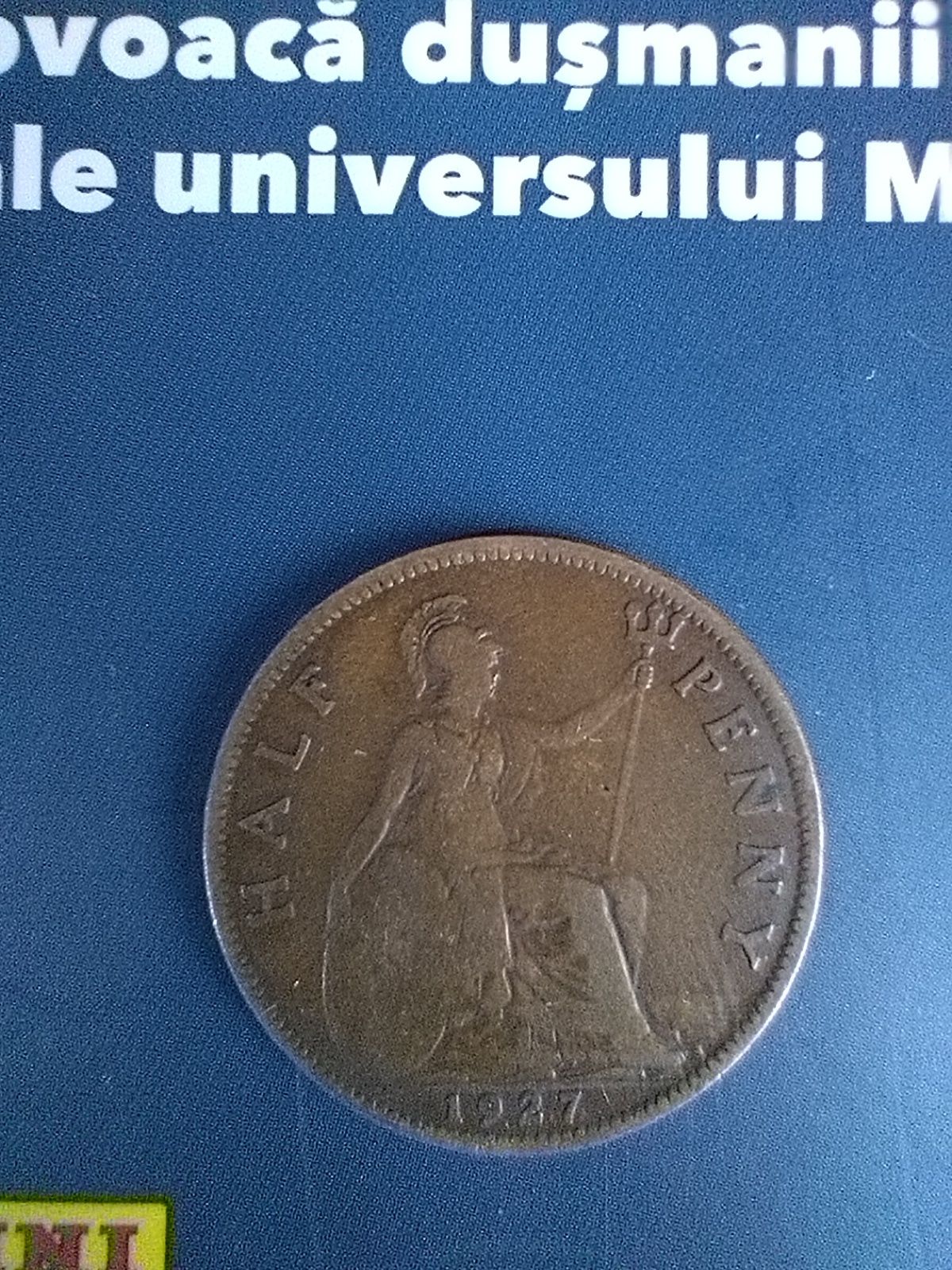Half penny 1927 rară