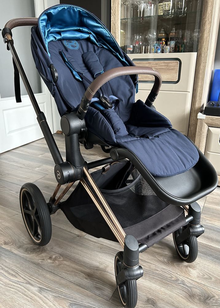 Set carucior Cybex Priam 4 nautical blue (sport, scoica, landou lux)