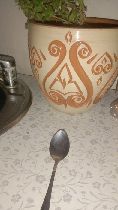 Глиняный подсветочник красивый большой