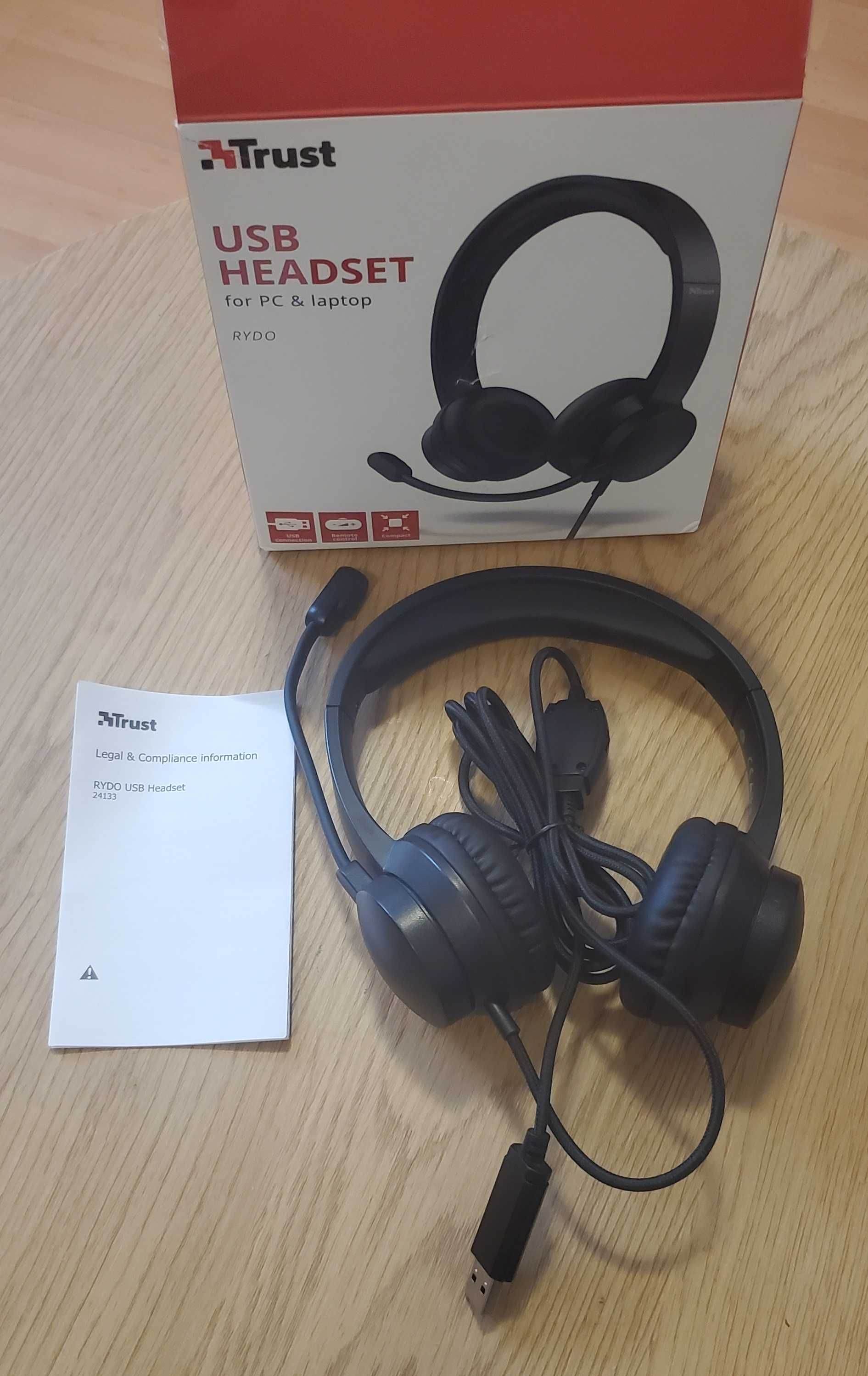 Слушалки с микрофон: Trust Rydo On-Ear USB Headset - Неизползвани