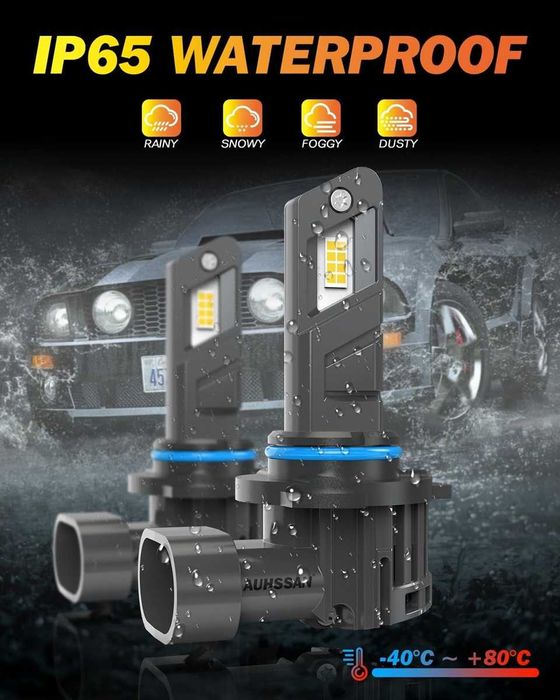 LED Диодни крушки за фарове- 9006/HB4, DC 12V, 10600LM, 6500K.