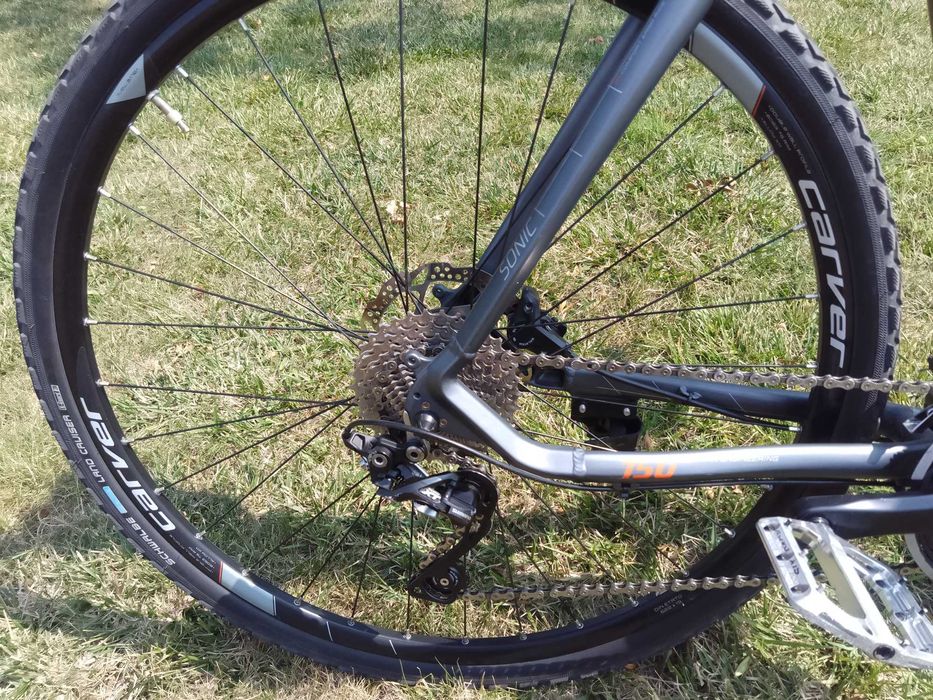 Bicicleta trekking 28 inch Carver Sonic 150 barbateasca 3X10 viteze