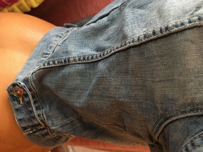 Jachetă scurtă de denim Geaca blug Nr 34 XS H&M