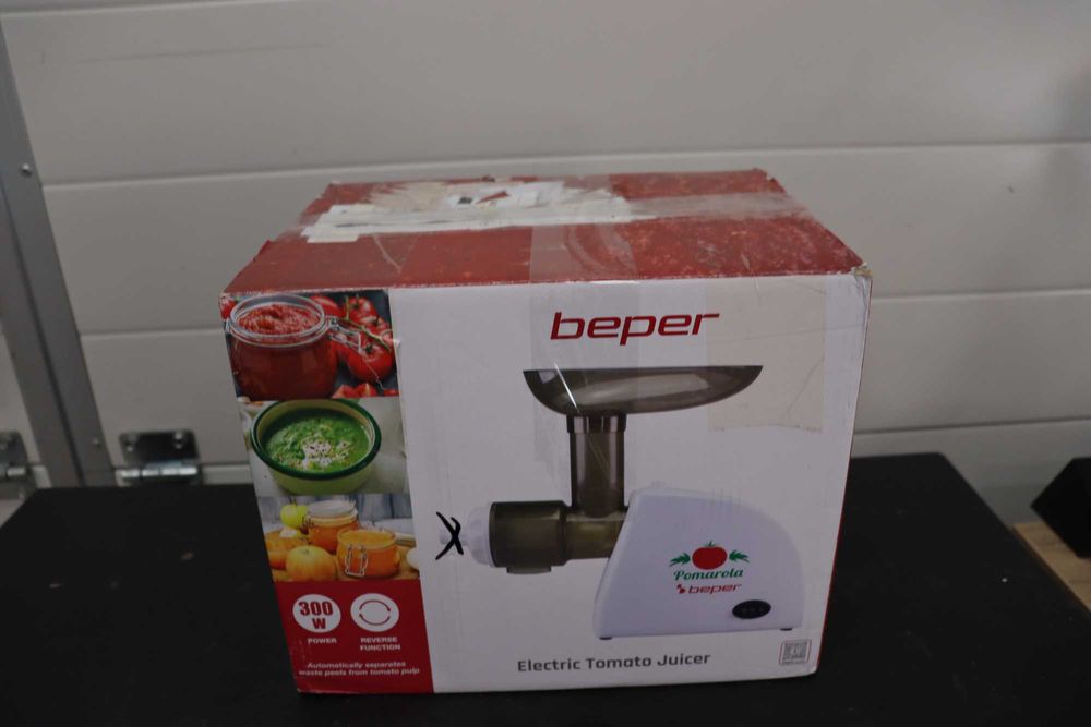 BEPER BP.720 Електрическа преса и филтър за домати, бяла, 300 W