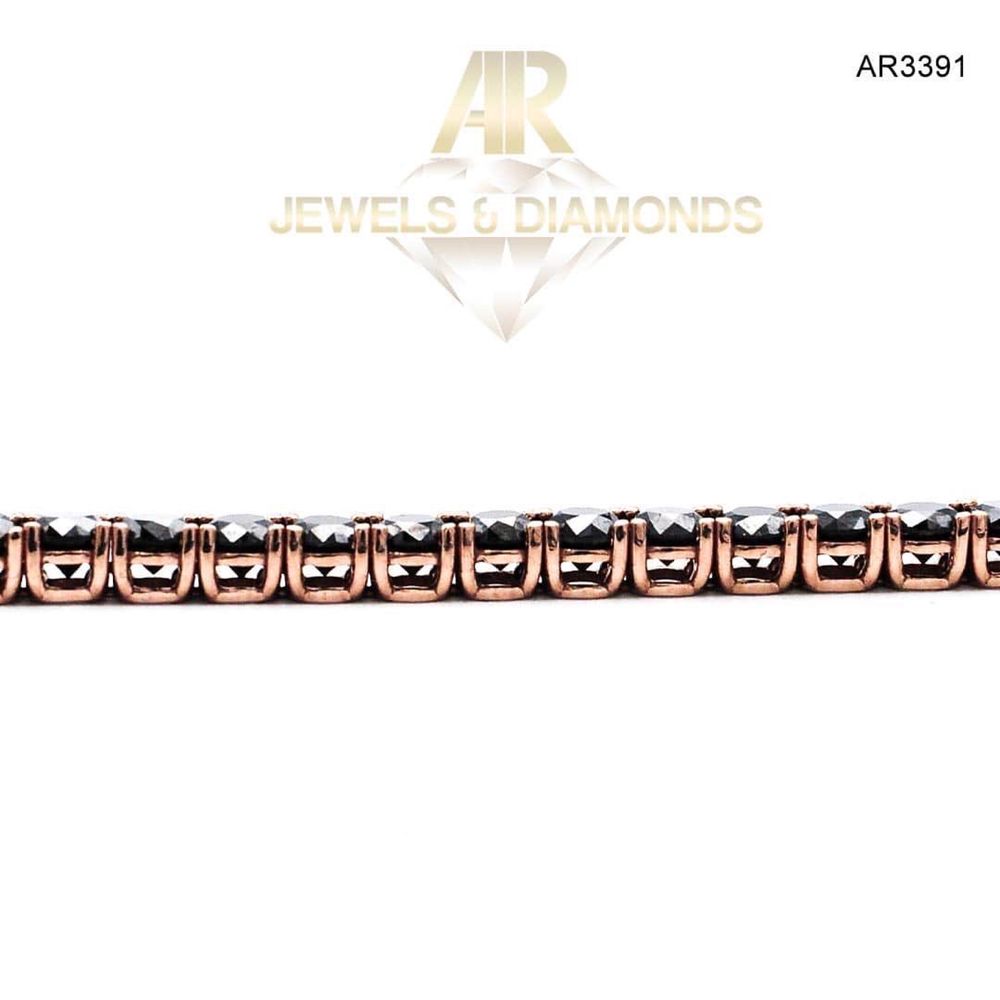 Bratara Aur 18 K Tennis cu Diamante negre model ARJEWELS(AR3391)